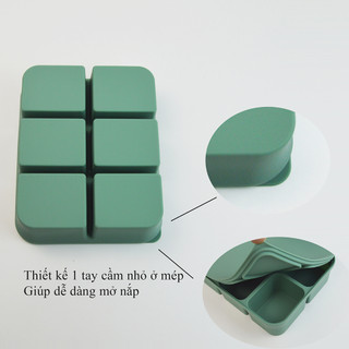 Khay làm đá silicone có nắp đậy