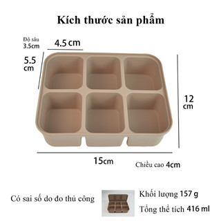 Khay làm đá silicone có nắp đậy
