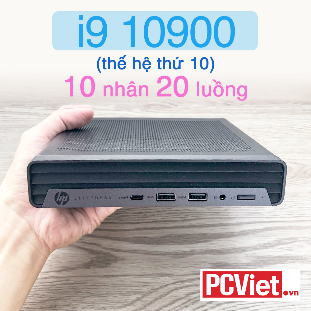 [Đúng hình] HP Elitedesk 800 G6 mini pc tản đồng - i9 10900 65W 10 nhân 20 luồng Win11 bản quyền