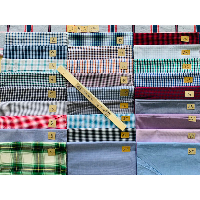 1mét x1,5mét vải caro kẻ 100%, 65% cotton vải đẹp shop ongchutaphoa