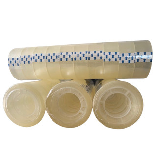 Băng keo trong cuộn nhỏ dùng cho văn phòng 18 yard/20 yard, 1 cây 10 cuộn, bản 1.8 cm.