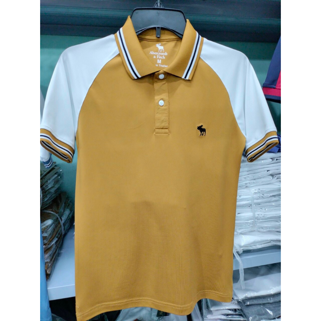 Áo thun nam polo body không túi phối tay