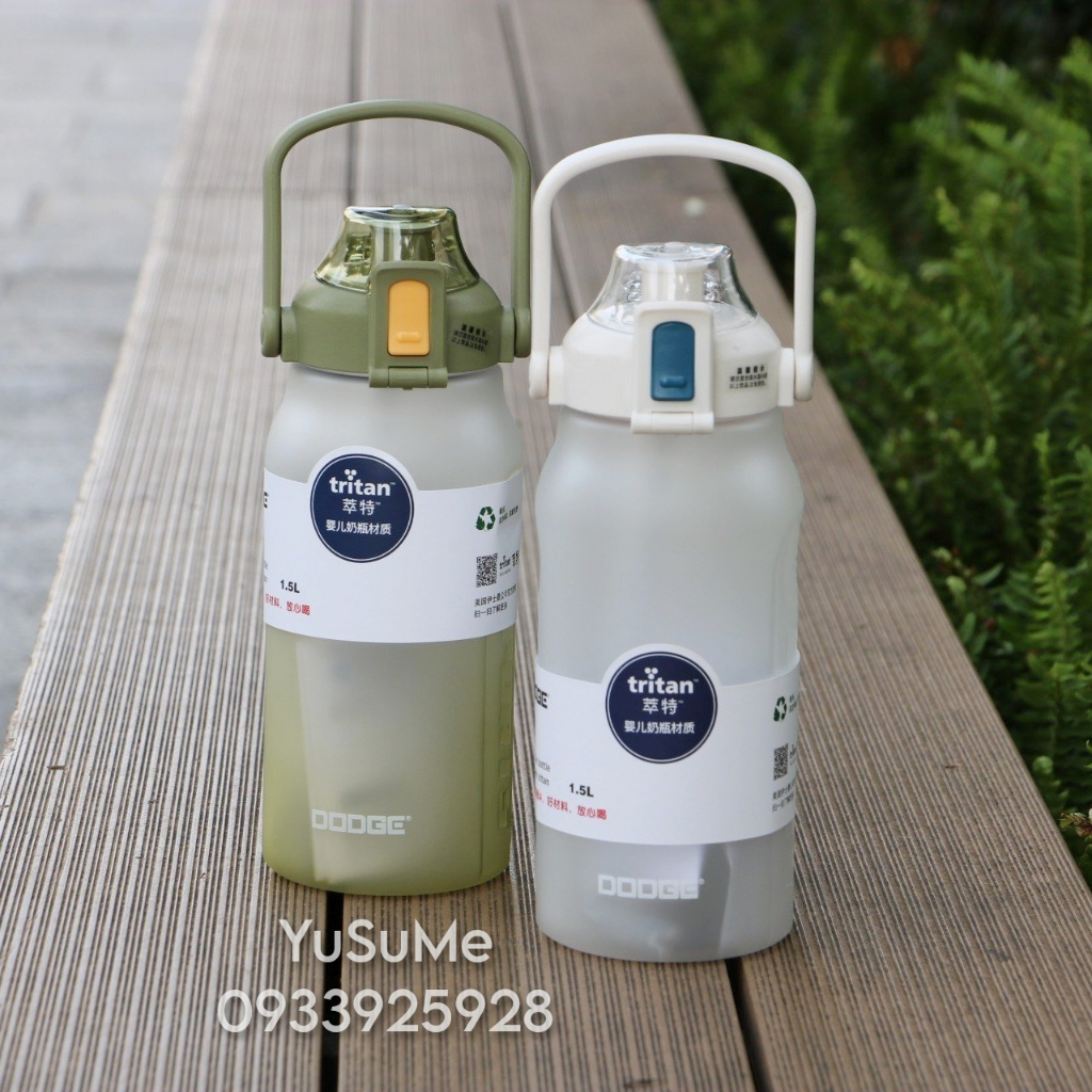 Bình Nước❤️FREESHIP❤️Thể Thao Nhựa Tritan 1500ml Kèm Sticker 3D