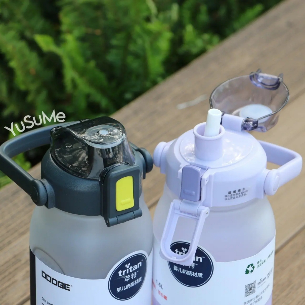 Bình Nước❤️FREESHIP❤️Thể Thao Nhựa Tritan 1500ml Kèm Sticker 3D