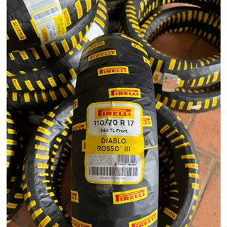 (Rosso III 110/70-R17) Vỏ xe Pirelli Diablo Rosso 3 size 110/70-R17 M/C TL 54H