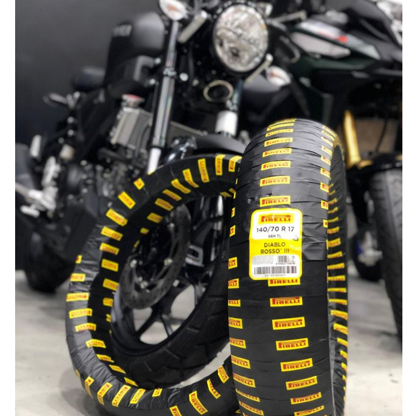 (90/80-17 & 140/70-R17) Cặp vỏ Pirelli Diablo Rosso Sport 90/80-17 và Pirelli Diablo Rosso III 140/7