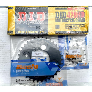 (MSX 125 - Thông số zin) Trọn bộ nhông dĩa Recto chính hãng ThaiLand và sên DID 10ly 428HD của Nhật cho xe MSX 125