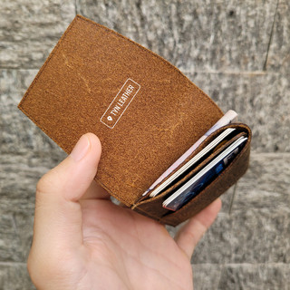 Ví card mini da bò thật 100% - Đồ da thật Tynleather