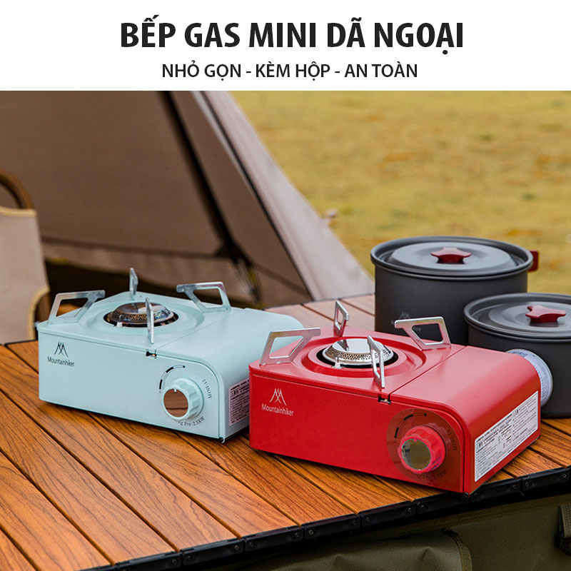 Bếp Ga Dã Ngoại MOUTAINHIKER Bếp Gas Mini Gấp Gọn Du Lịch Cắm Trại Camping Nhỏ Gọn Kèm Hộp Đựng