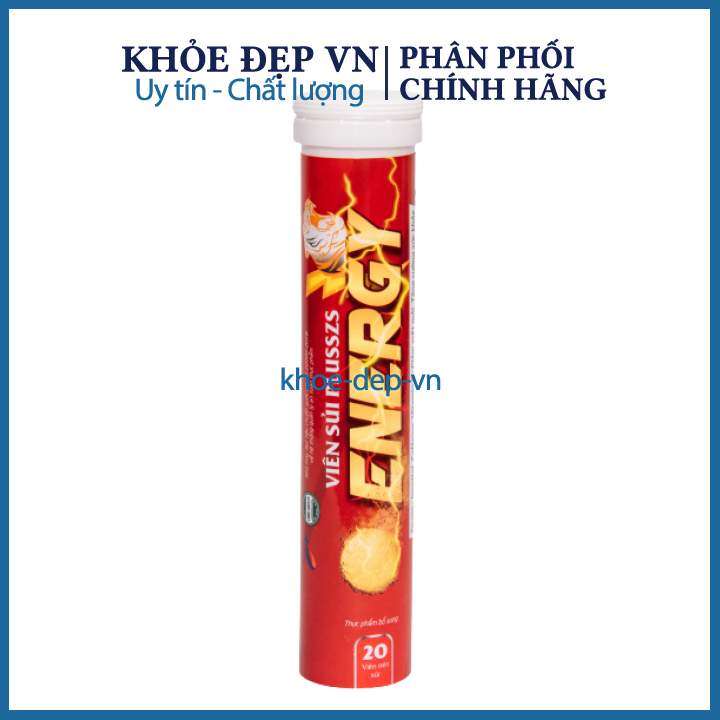 Viên sủi Plusszs Energy giúp tăng đề kháng, bổ sung vitamin, tăng sức khoẻ - lọ 20 viên