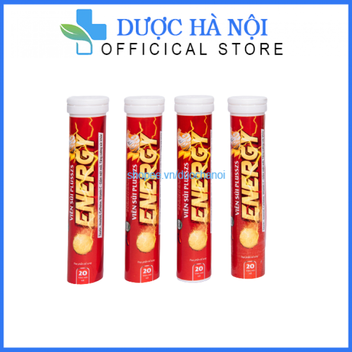 Combo 10 tuýp viên sủi Plusszs Energy giúp tăng đề kháng, bổ sung vitamin, tăng sức khoẻ - lọ 20 viên