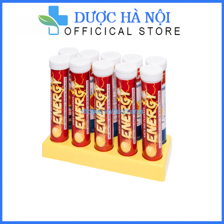 Combo 10 tuýp viên sủi Plusszs Energy giúp tăng đề kháng, bổ sung vitamin, tăng sức khoẻ - lọ 20 viên
