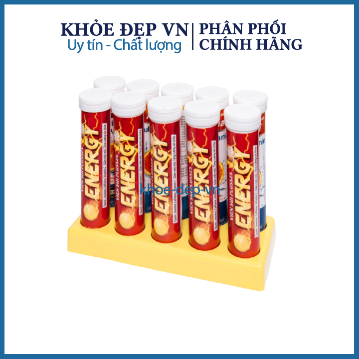 Viên sủi Plusszs Energy giúp tăng đề kháng, bổ sung vitamin, tăng sức khoẻ - lọ 20 viên
