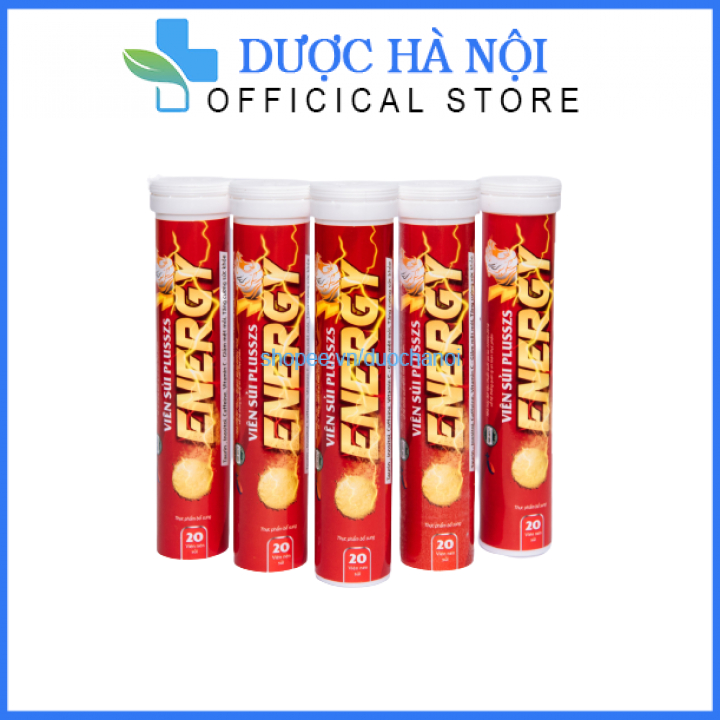 Combo 10 tuýp viên sủi Plusszs Energy giúp tăng đề kháng, bổ sung vitamin, tăng sức khoẻ - lọ 20 viên