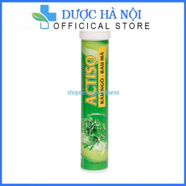 Viên sủi Actiso Râu ngô Rau má mát gan bổ sung vitamin, thanh nhiệt cơ thể, giải độc gan, bảo vệ gan. Tuýp 20 viên