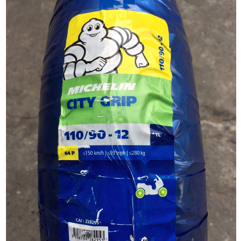 (110/90-12 TL) Vỏ xe tay ga Michelin City Grip 110/90-12 TL hàng chính hãng - Vỏ không ruột