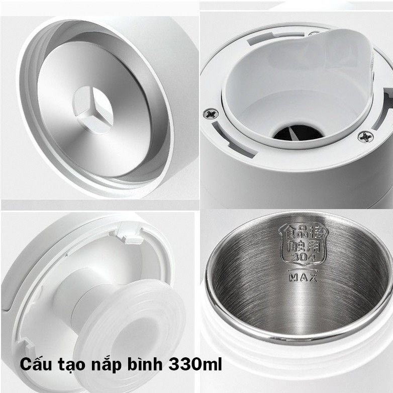 Bình đun nước siêu tốc mini du lịch bình nước bệnh viện đa năng 330ml 500ml tự ngắt khi sôi