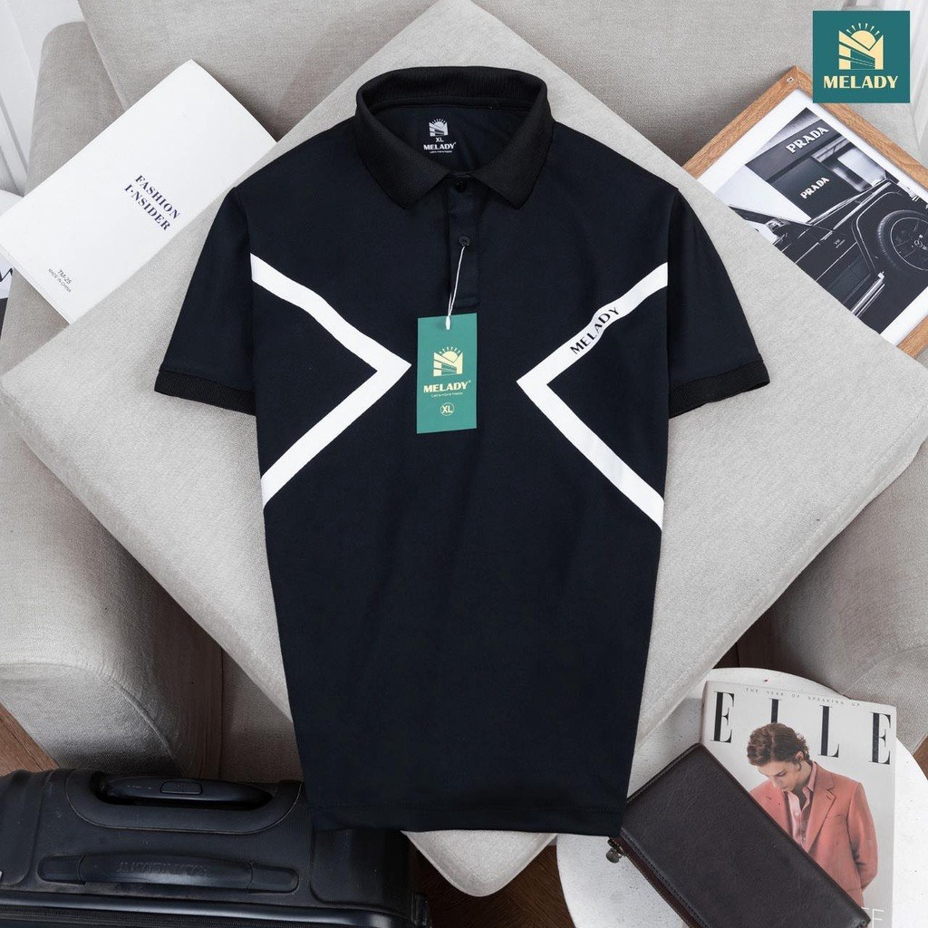 Áo polo nam, áo phông có cổ nam MELADY cao cấp form suông-Mã A01
