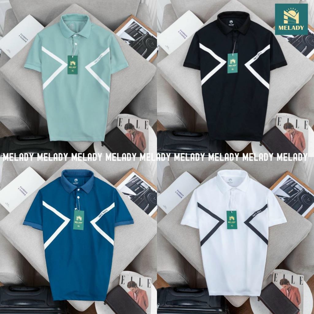 Áo polo nam, áo phông có cổ nam MELADY cao cấp form suông-Mã A01