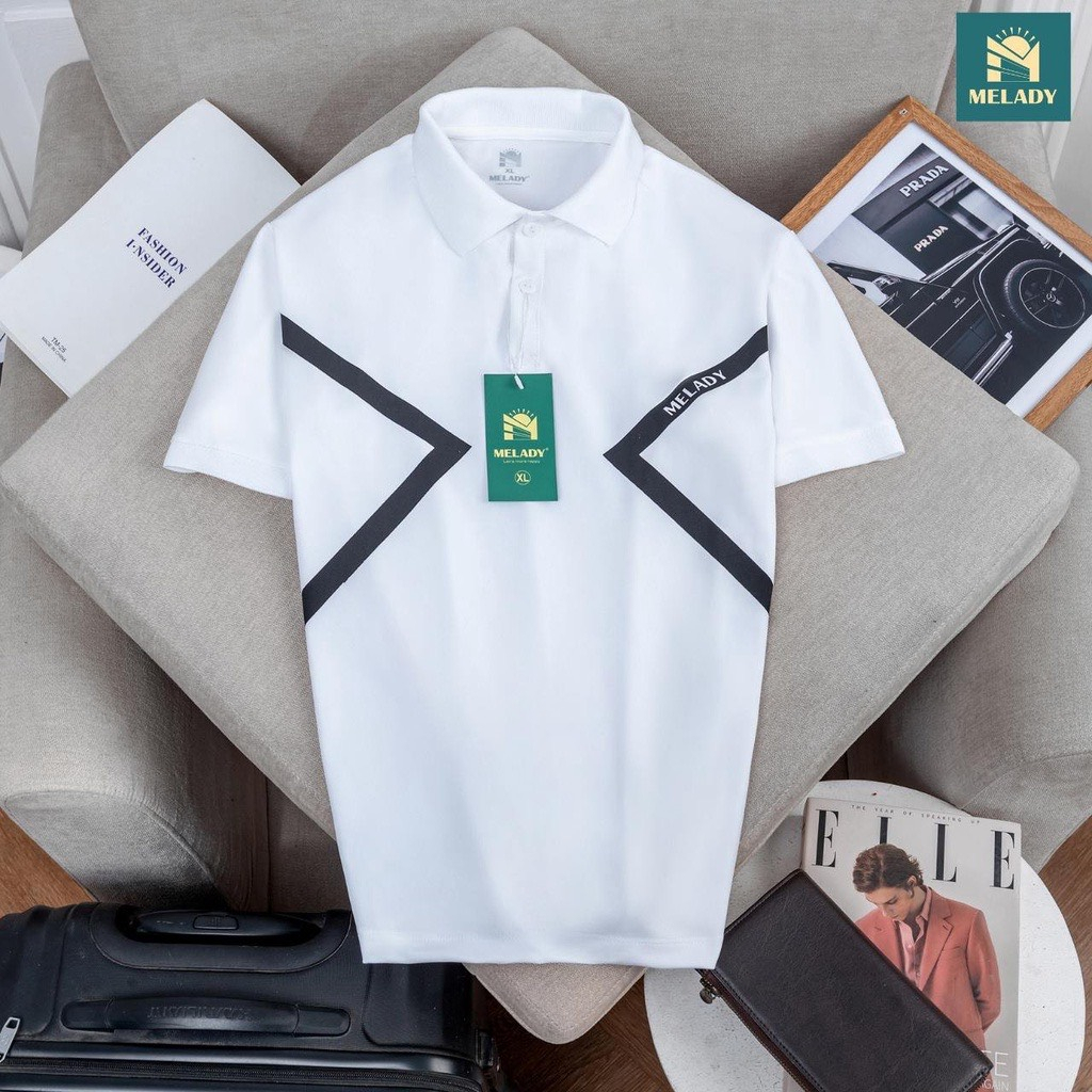Áo polo nam, áo phông có cổ nam MELADY cao cấp form suông-Mã A01