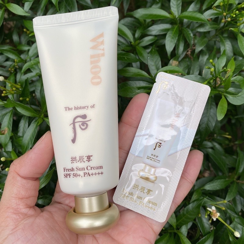 Gói Kem Chống Nắng  Gong Jinyang Fresh Sun Whoo Cream date 2025