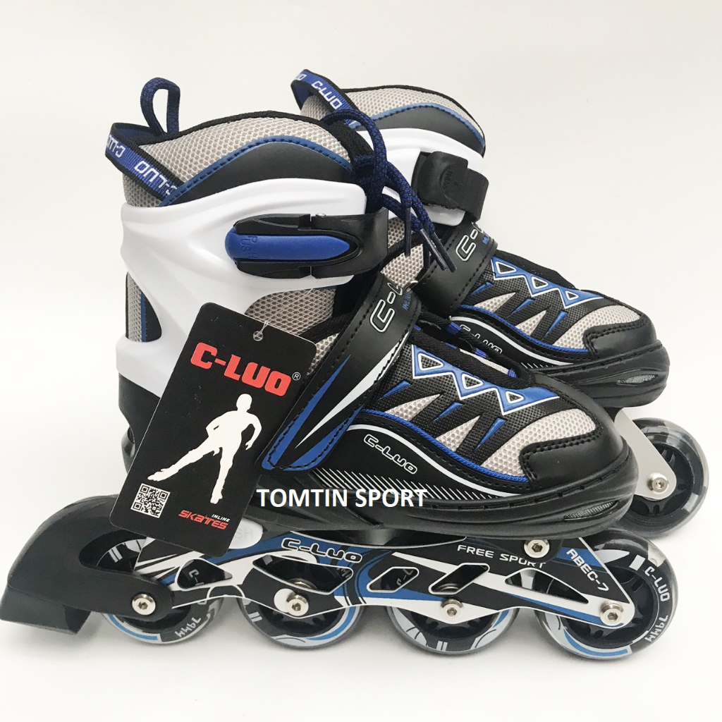 Giày trượt patin trẻ em tặng bảo hộ chính hãng CLUO với bánh cao su sáng led trượt mượt và êm, quà tặng