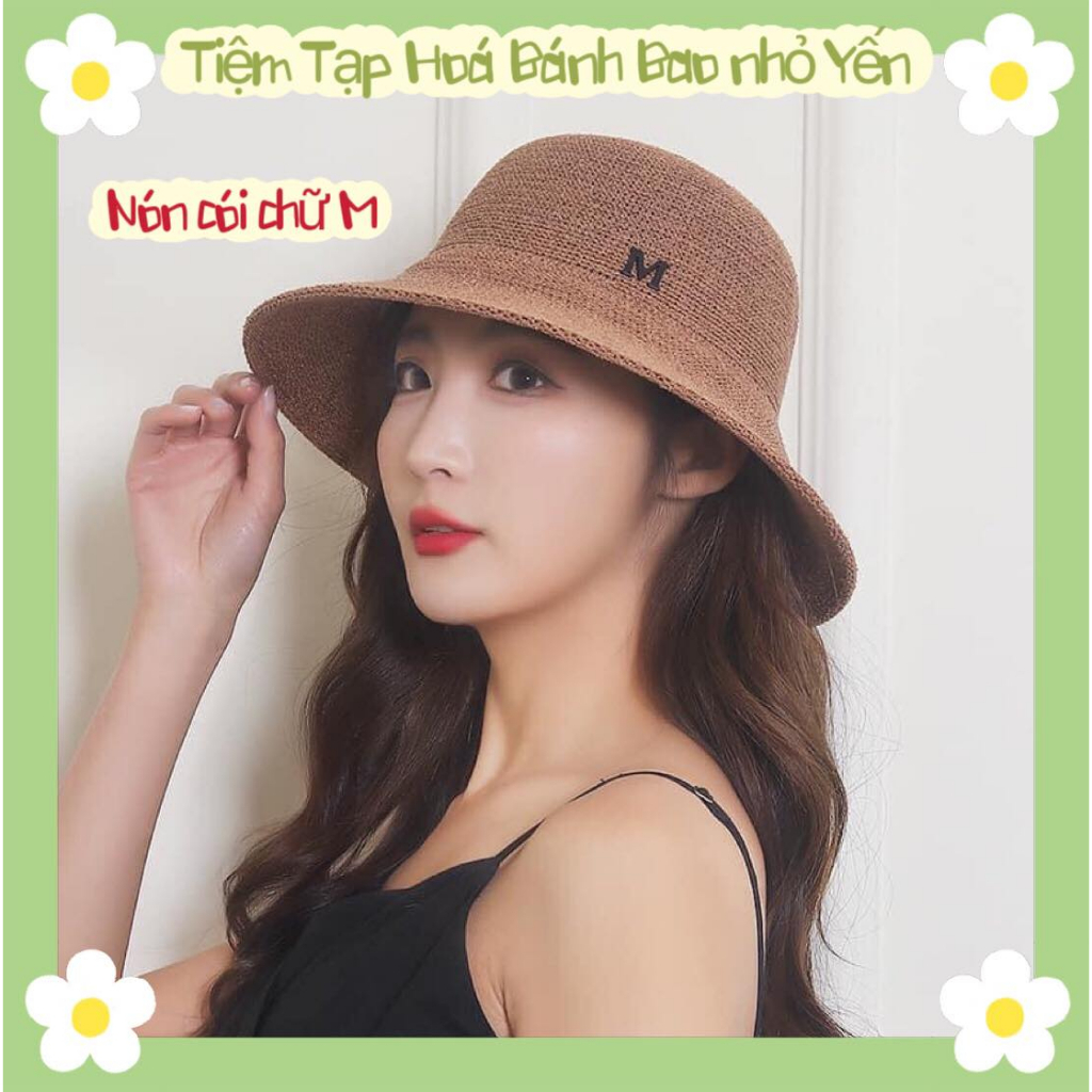 Nón chữ M siêu hot đi biển, che nắng cần thơ - ship hỏa tốc