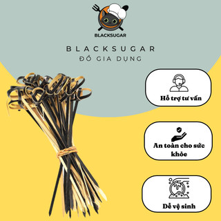 Xiên/que đầu tròn - thắt nút - trái tim trang trí cocktail bằng tre