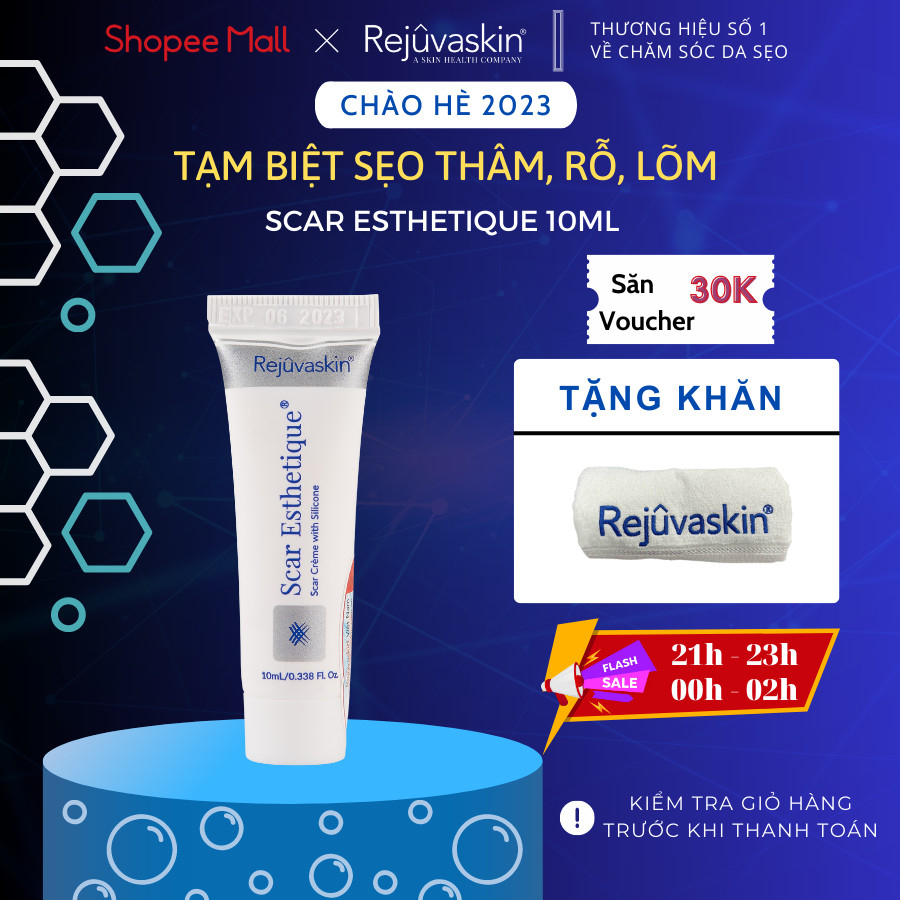 Kem làm mờ Sẹo Thâm, lấp đầy Sẹo Rỗ, Sẹo Lõm, ngăn ngừa Sẹo Lồi Scar Esthetique Rejuvaskin 10ml