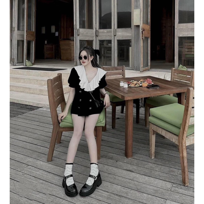 Giày mary jane, giày da bóng đế cao, giày quai ngang