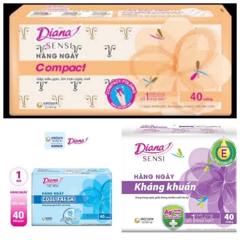 1 gói Băng vệ sinh hàng ngày sensi cool và sensi kháng khuẩn 40 miếng