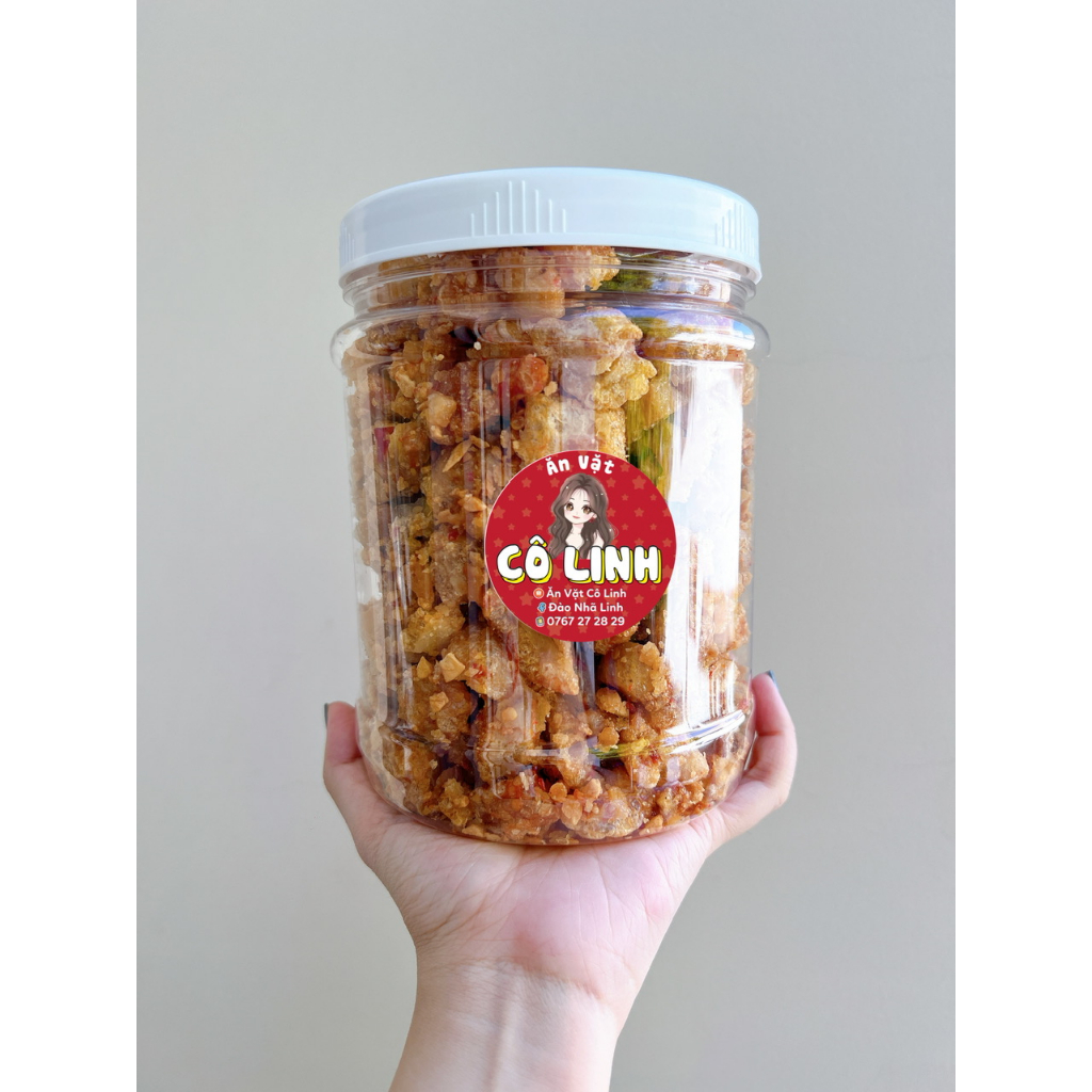 Tóp Mỡ Chiên Giòn, Tóp Mỡ Rim Mắm Tỏi Chiên Giòn Thơm Ngon Hủ 150gr / 500gr - Ăn vặt cô Linh