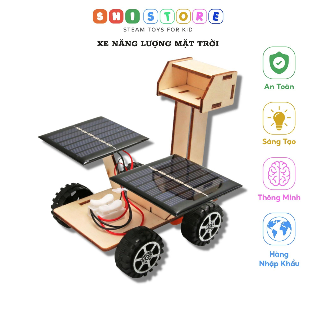 Đồ Chơi STEM, Xe Năng Lượng Mặt Trời, Đồ Chơi Thông Minh