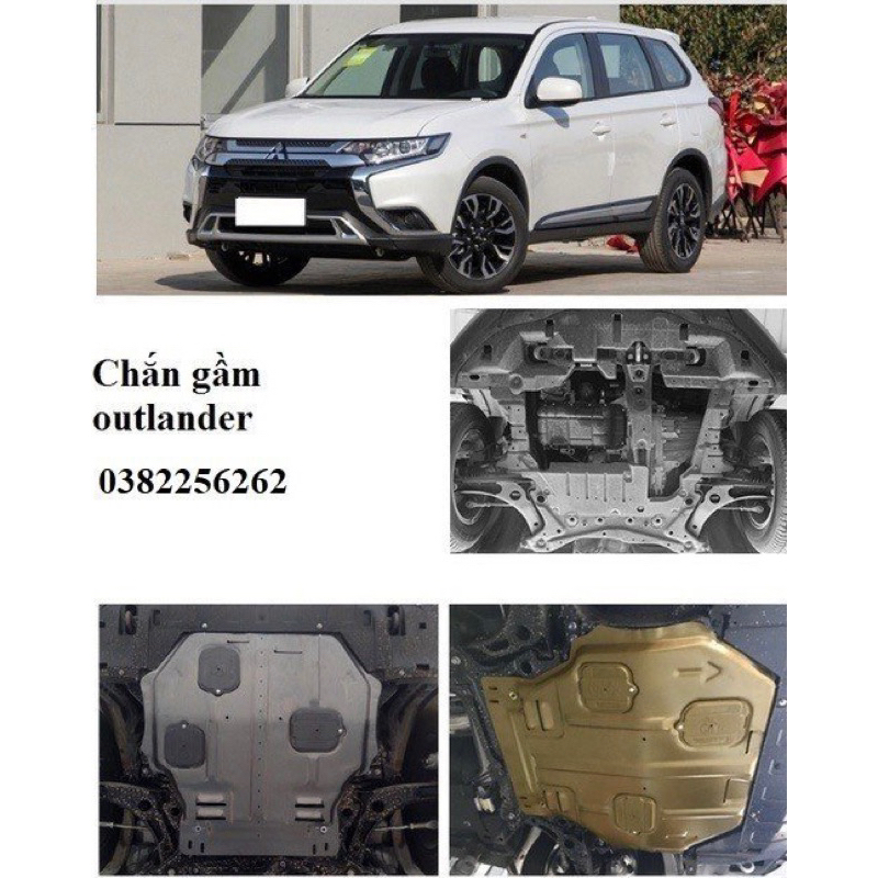 Tấm chắn gầm bảo vệ khoang máy động cơ Mitsubishi Outlander 2015-2023