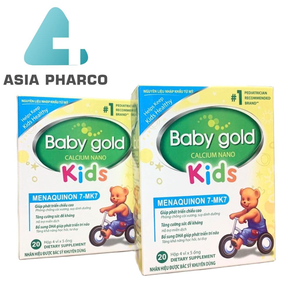 Baby gold kids Calcium nano  bổ sung canxi nano, DHA giúp tăng cường sức đề kháng, phát triển chiều cao và trí não