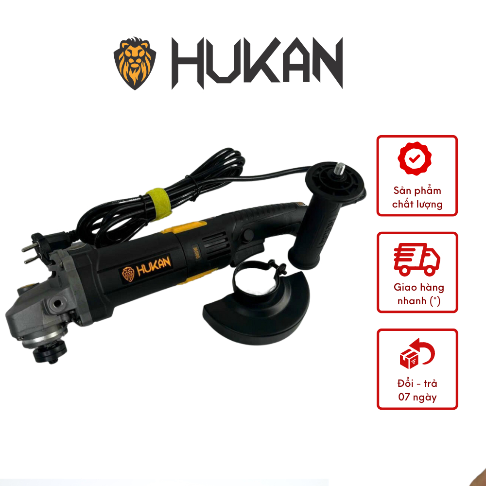 Máy mài cầm tay HUKAN AG5601M - công tắc bóp công suất 980W bảo hành chính hãng