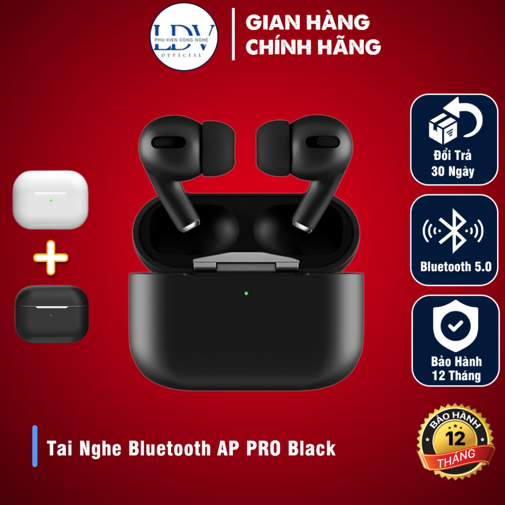 Tai Nghe Bluetooth Air Black Cao Cấp Pin Trâu Đổi Tên Định Vị Cảm Biến Đa Điểm Chính Hãng Phụ Kiện Công Nghệ LDV