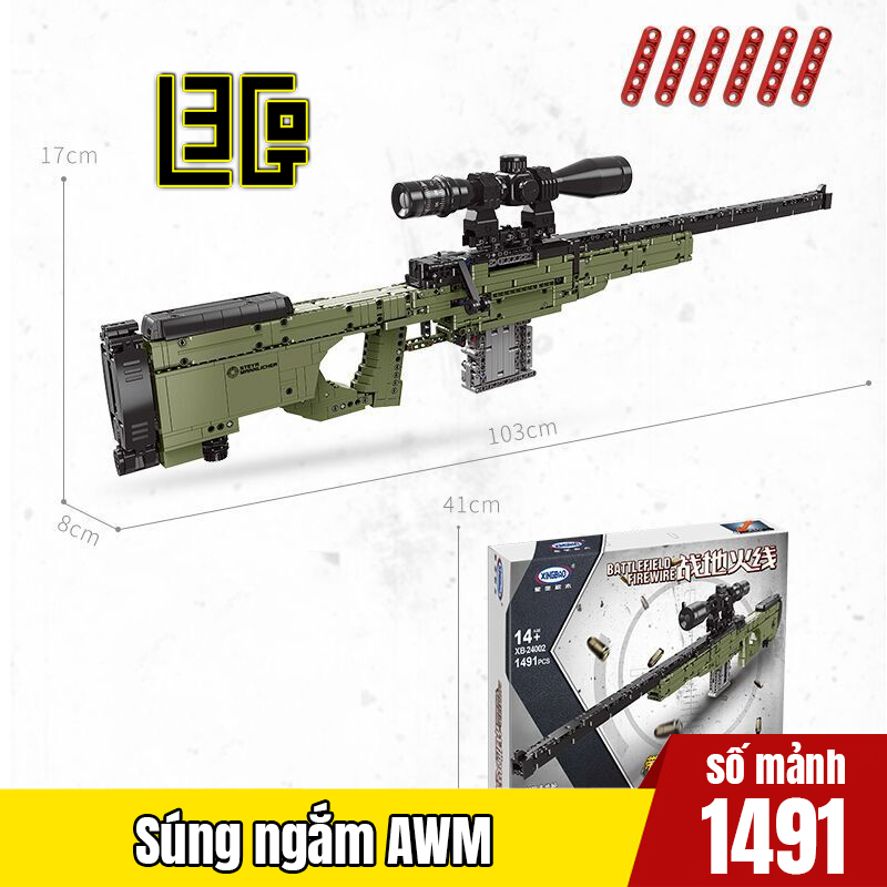 Mua Súng ngắm AWM (1491 mảnh) có thể bắn được - Mô hình lắp ghép - Đồ ...