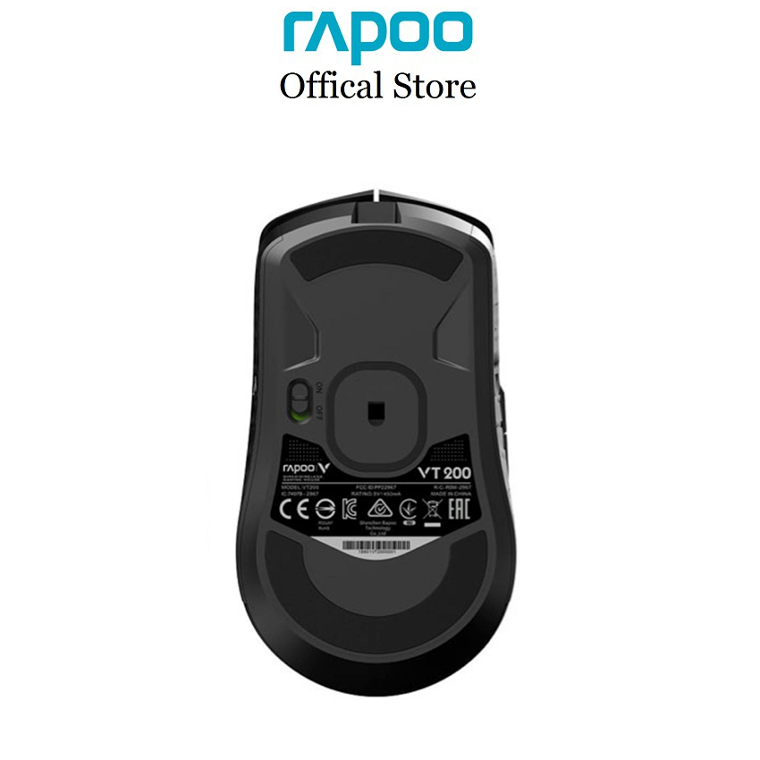 Chuột Gaming không dây Rapoo VT200 Wireless màu đen Led RGB
