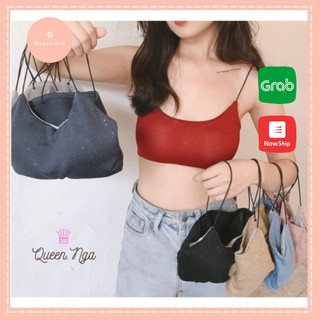 Bra 2 dây mảnh, Brallte vải len cực lạ mắt, Áo lót mặc vô cùng thoải mái, Queen.nga