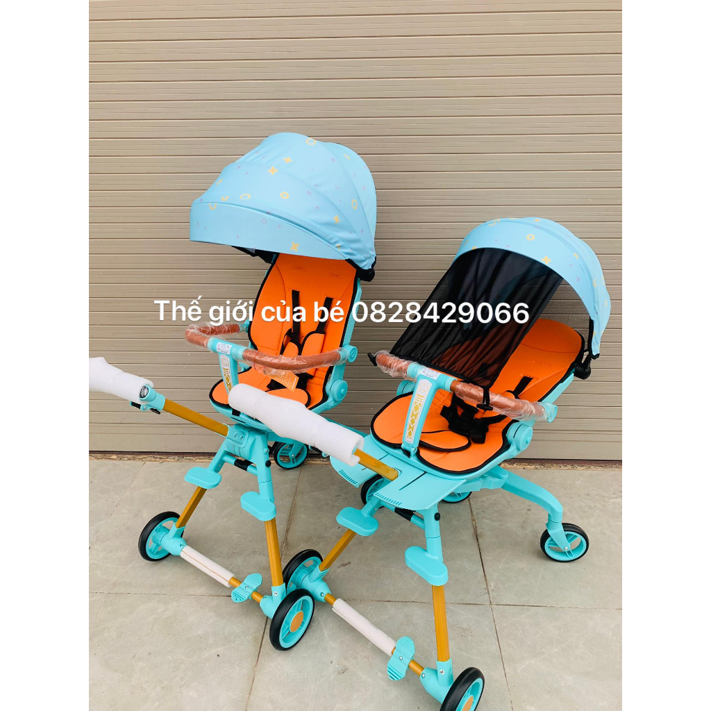 XẢ KHO XE ĐẨY GẤU V9b zon zon gấp gọn cho bé từ sơ sinh