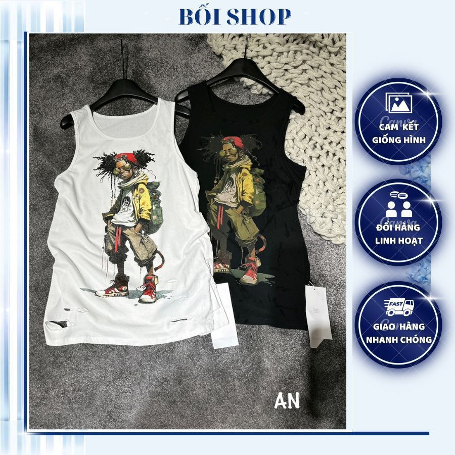 Áo thun balo nữ áo Tanktop form rộng cotton cô gái cá tính ngày hè Oversize phong cách Bối Shop SP003617
