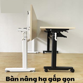 Bàn nâng hạ thông minh gấp gọn di chuyển tiện 120x60 cm, bàn làm việc gấp gọn