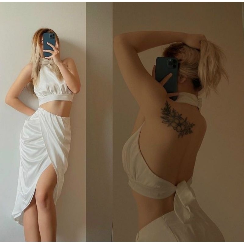 Chân váy ôm dài xẻ đùi, đầm dự tiệc đi bar party gợi cảm