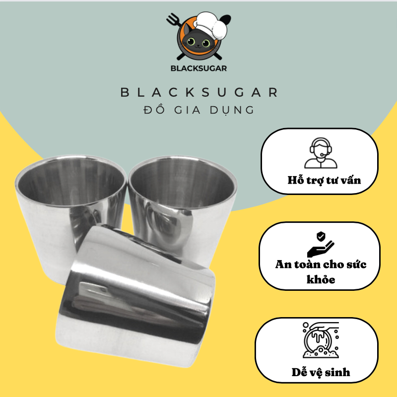 Ly Đong Hình Trụ Inox 30ml