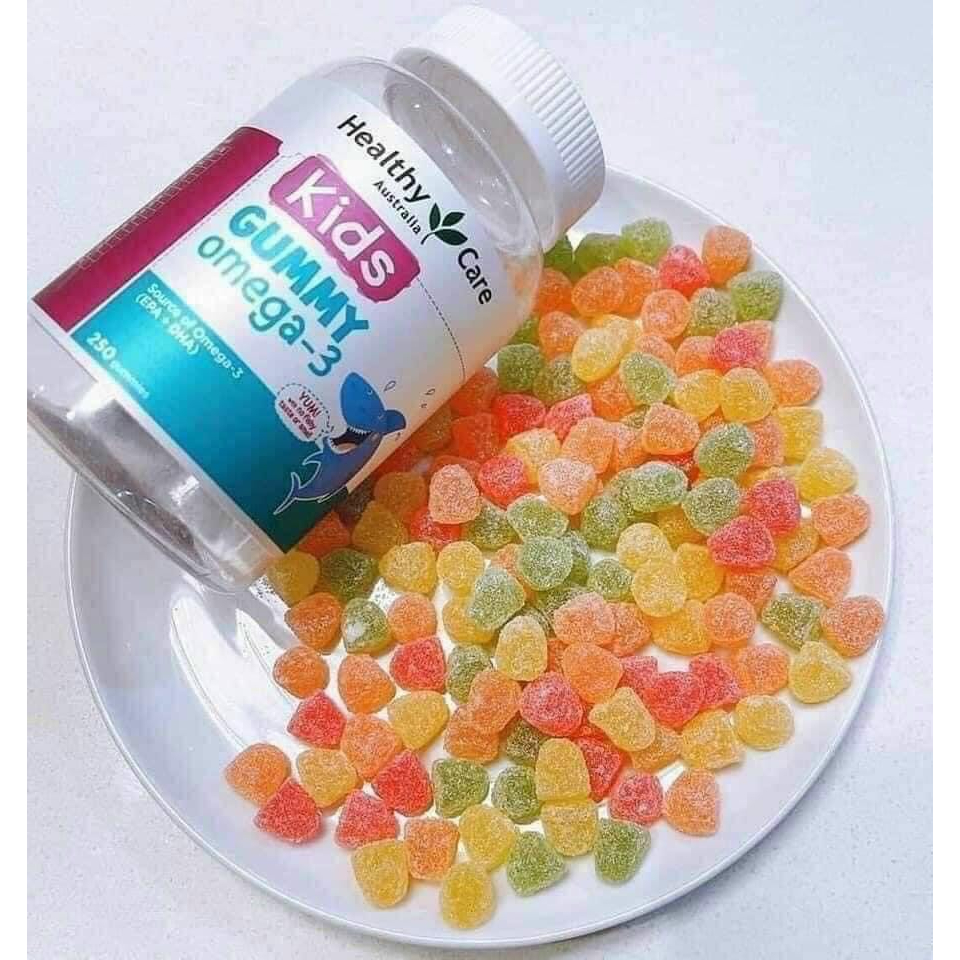 Kẹo Gummy Healthy Care Omega 3 Kids 250v - Úc