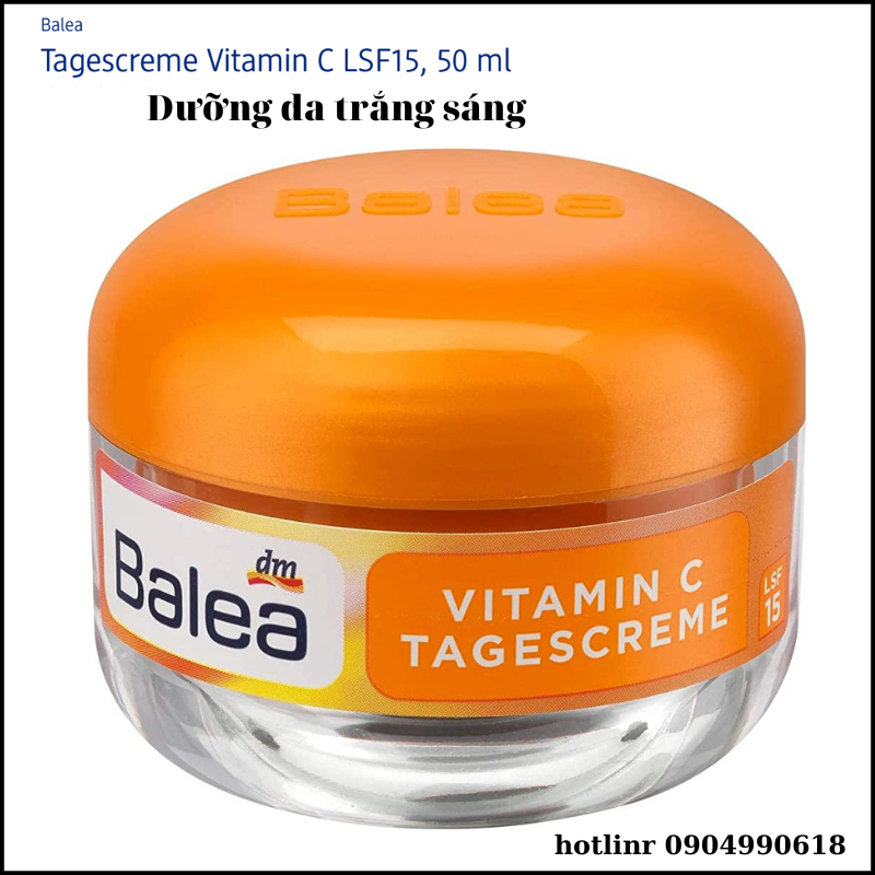 ⭐⭐⭐⭐⭐✨🌸Kem Dưỡng Da Balea Vitamin C Giúp Da Trắng Sáng, Đều Màu, 50ml🌸🌸🌸🌸