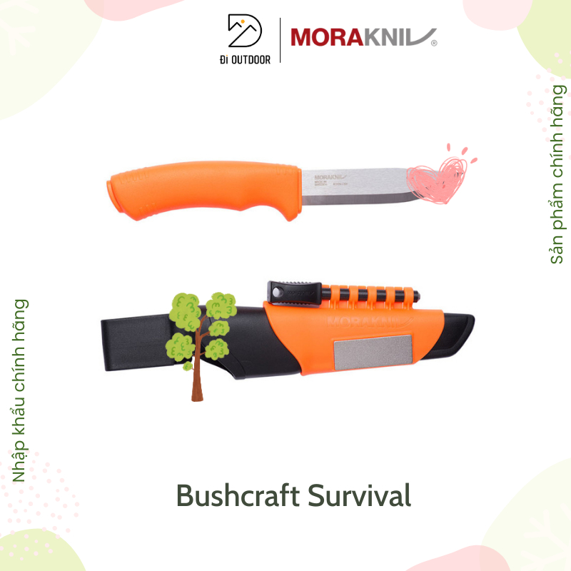 Dụng Cụ Đi Rừng Cắm Trại Morakniv Bushcraft Survival Stainless Steel