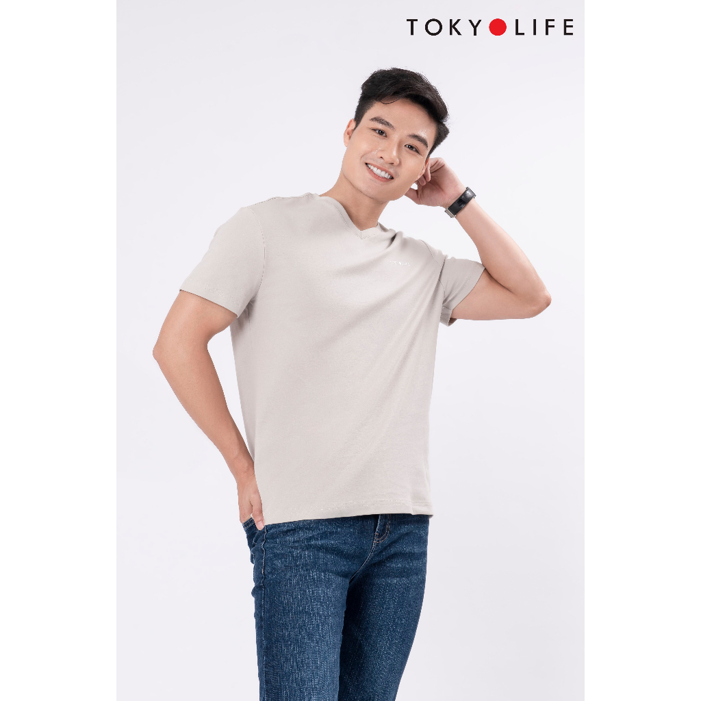 Áo T-Shirt NAM cổ tim dáng suông TOKYOLIFE C7TSH510M