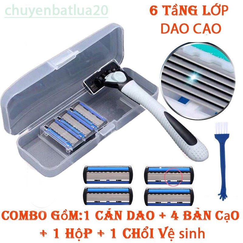 Dao cạo râu 6 lưỡi cạo êm sắc sạch sẽ(DÙNG ĐƯỢC RẤT NHIỀU LẦN)